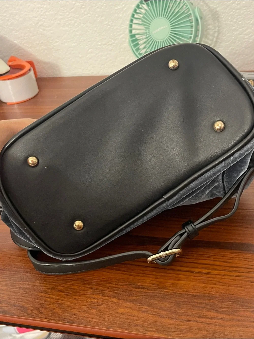 Velvet Mini Backpack in Charcoal Gray - Soft Structured Bag